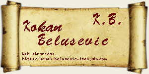 Kokan Belušević vizit kartica